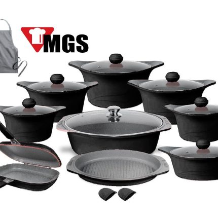 سرویس قابلمه 21پارچه MGS (ام جی اس) کره C مشکی