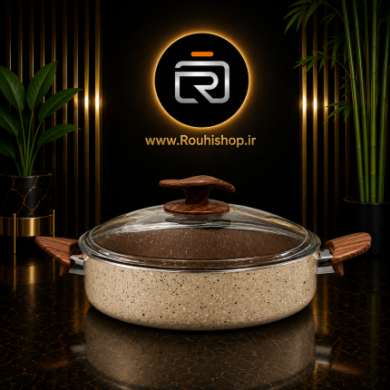 تابه دو دسته 30 درب دار گرانیتی اویز کرم