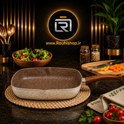 تابه یکدسته مربع گرانیتی اویز کرم