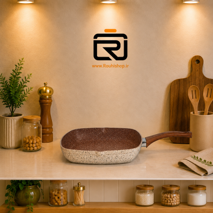 تابه یکدسته مربع گرانیتی اویز کرم