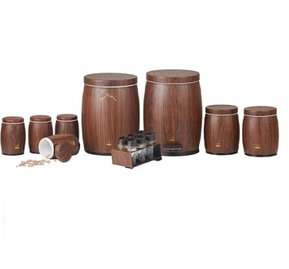 سرویس آشپزخانه 8 پارچه خمره ای وینگه (طرح چوب) بهاز کالا