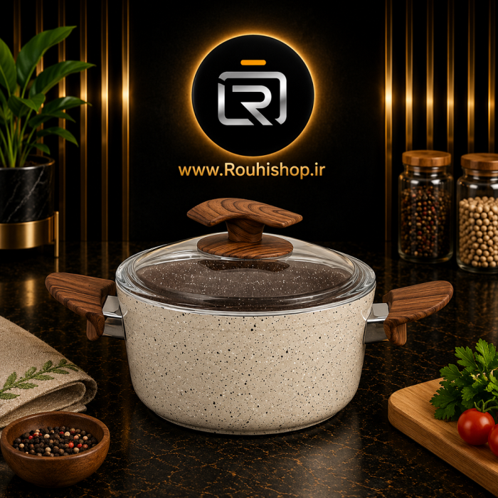 قابلمه سایز 30 گرانیتی اویز مشکی