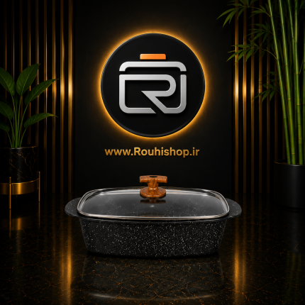 تابه مرغ و ماهی مستطیل اویز پلاس مشکی