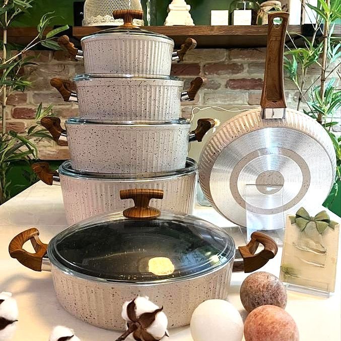 سرویس قابلمه 11 پارچه اویز پلاس السا کرم