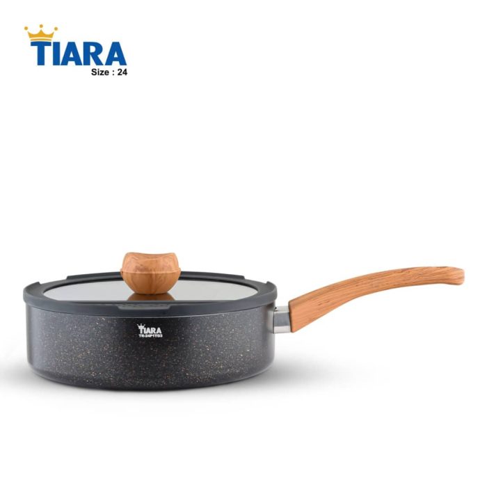 سرویس قابلمه 12 پارچه گرانیتی تیارا رنگ مشکی