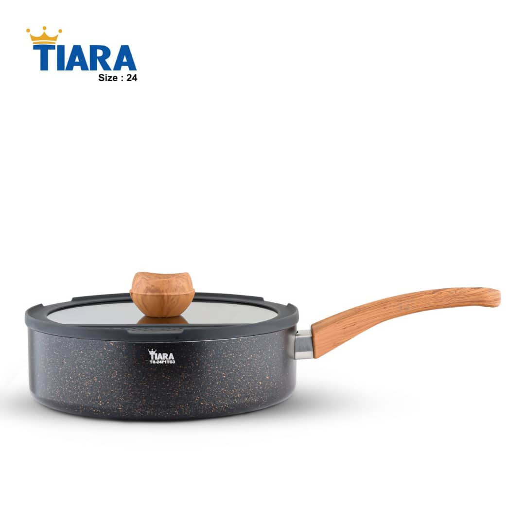 سرویس قابلمه 12 پارچه گرانیتی تیارا مشکی