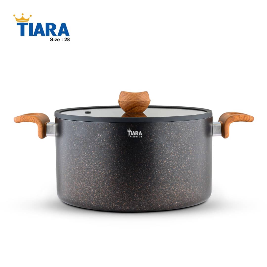 سرویس قابلمه 12 پارچه گرانیتی تیارا مشکی