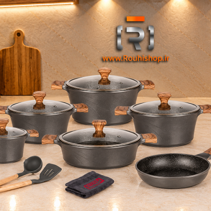 سرویس قابلمه 14  پارچه کاندید مدل سزار تینانیوم