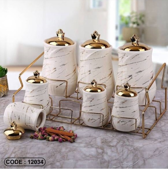 سرویس پای سماور با استند استیل طلایی