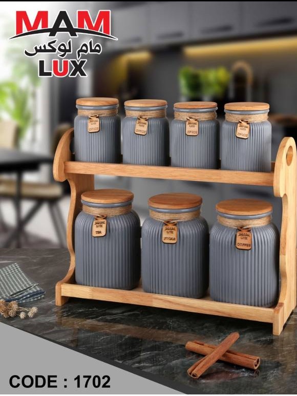 سرویس پای سماور با استند چوبی طوسی