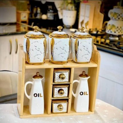 سرویس پای سماور با استند چوبی