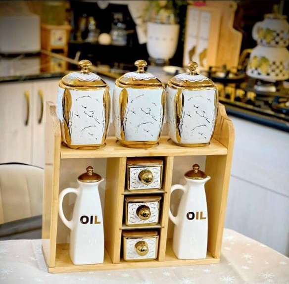 سرویس پای سماور با استند چوبی