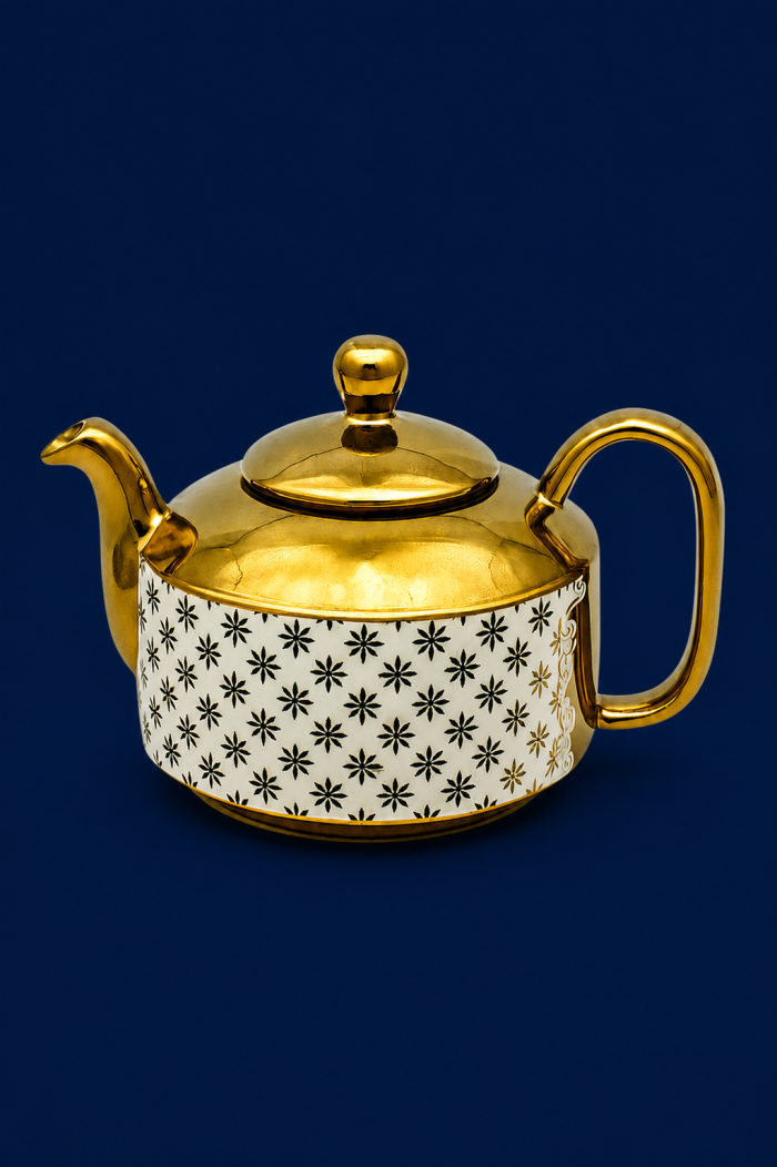 قوری چینی طلایی درجه یک