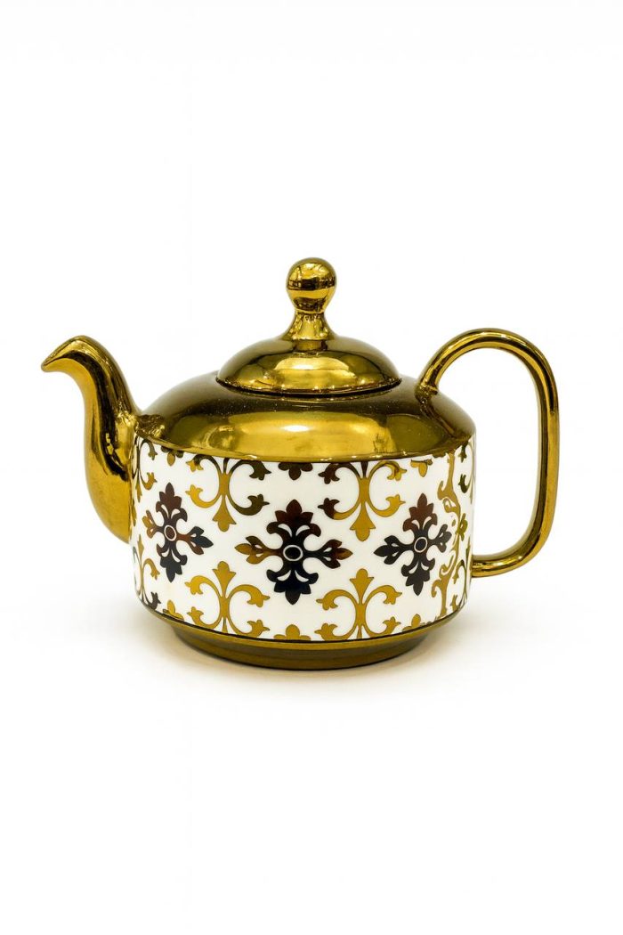 قوری چینی طلایی درجه یک