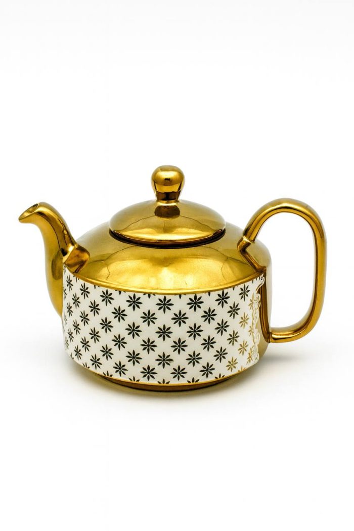 قوری چینی طلایی درجه یک