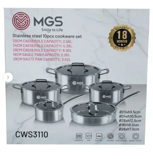 سرویس قابلمه 13 پارچه استیل کف لیرزی MGS