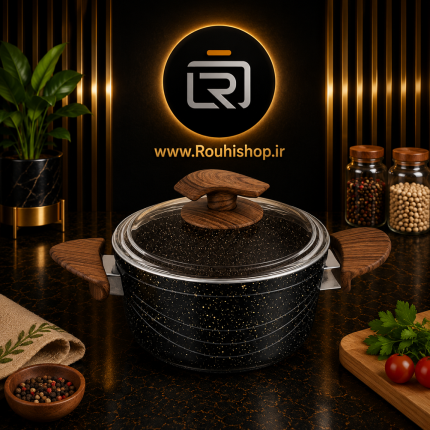 قابلمه سایز 26 گرانیتی اویز مشکی