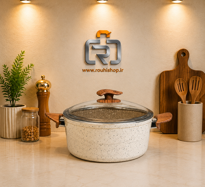 قابلمه سایز 30 گرانیتی اویز مدل سوئینگ کرم