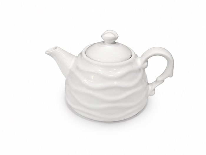 قوری چینی سفید ساده