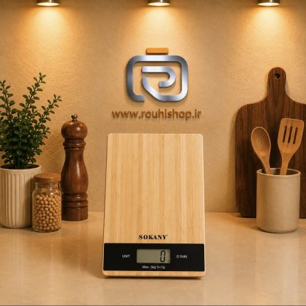 ترازوی دیجیتالی Sokany طرح چوب مستطیل