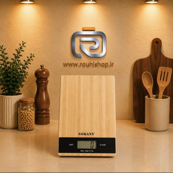 ترازوی دیجیتالی Sokany طرح چوب مستطیل