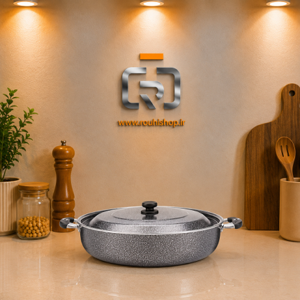 تابه دو دسته سایز 50 گرانیتی عروس مدل سربی